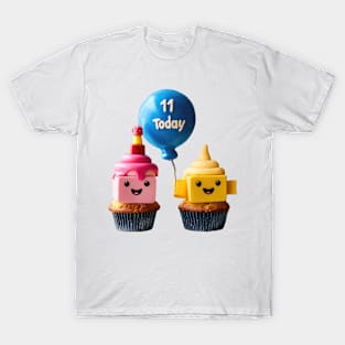 Birthday Celebration Cupcakes: 11 Today T-Shirt